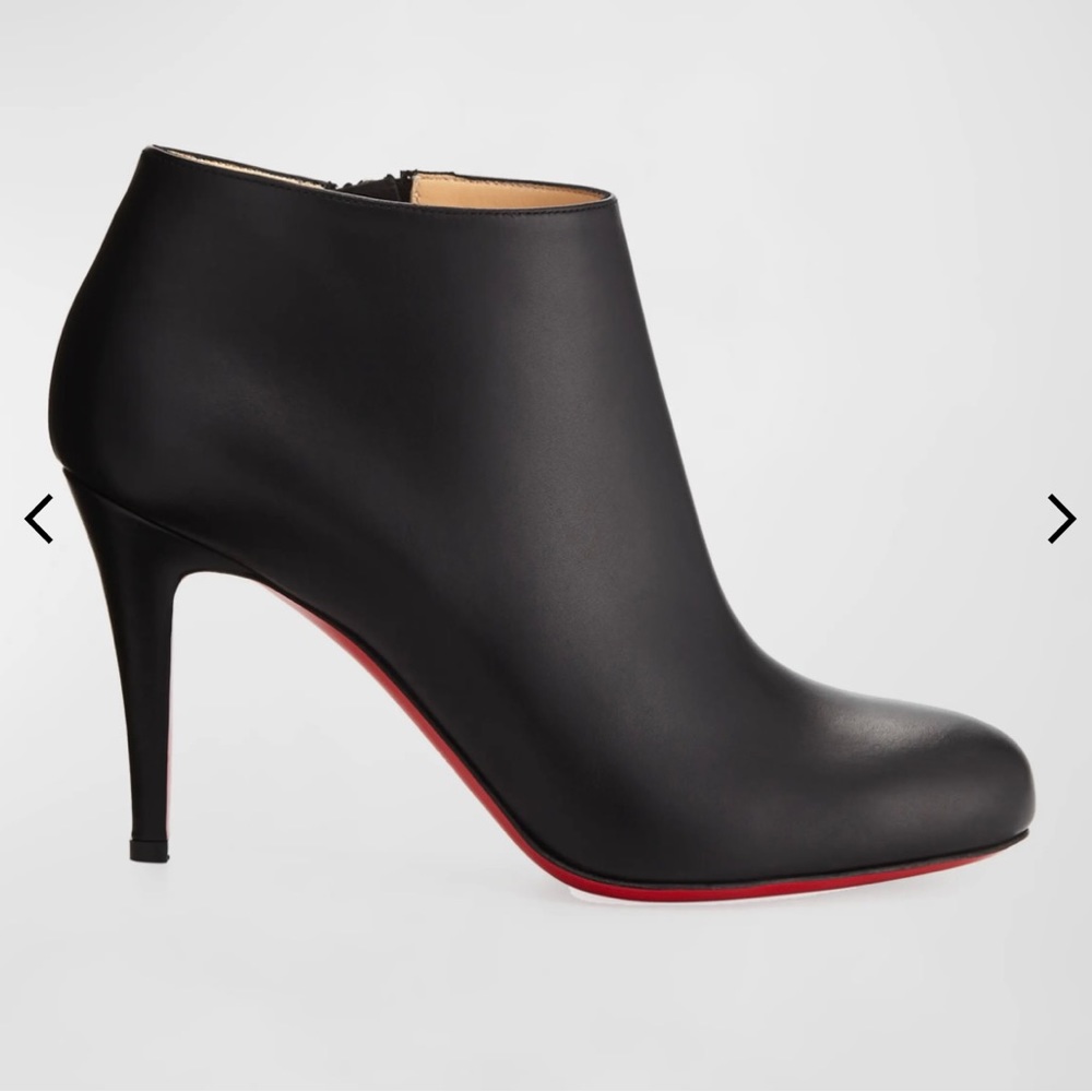 EUC Christian Louboutin “Belle” Black Calfskin leather 85mm Sz 35.5